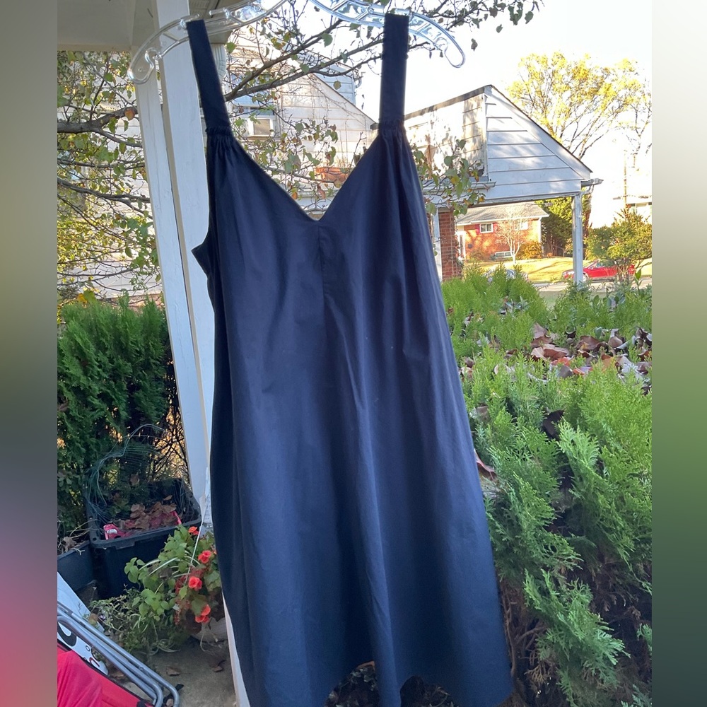 COS navy adjustable sun dress. Size medium. - Picture 2 of 15